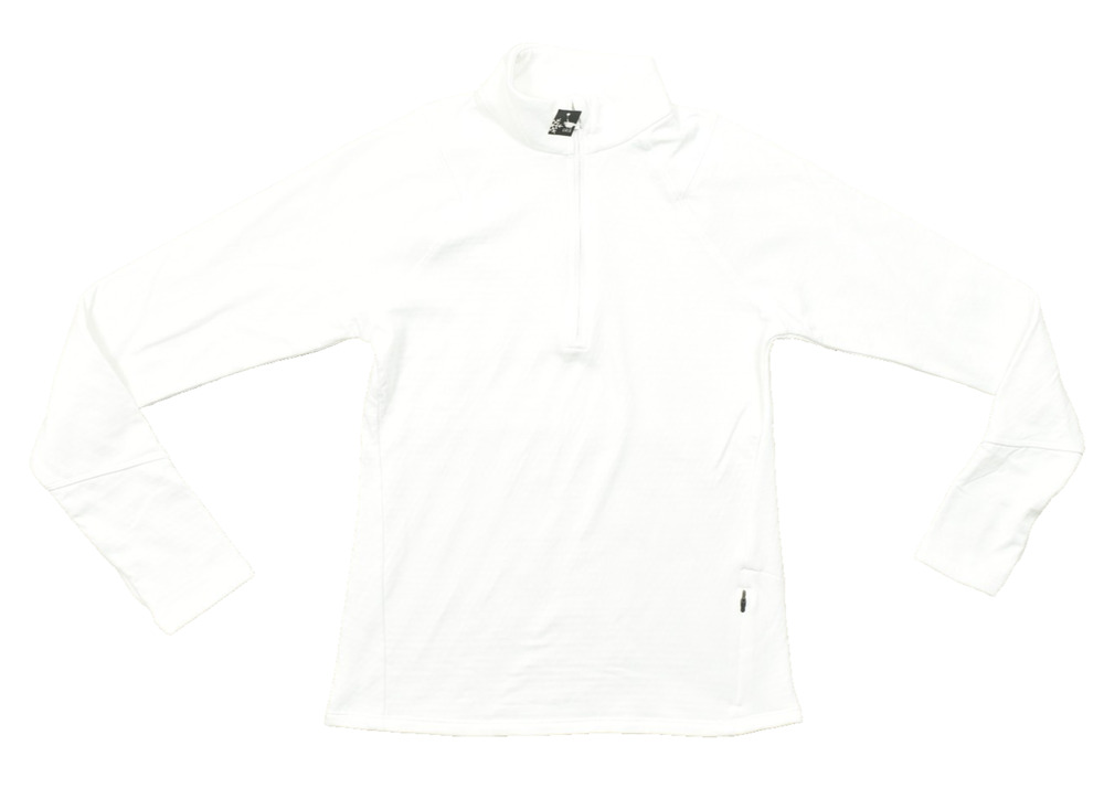 DSG Women's Run Grid 1/4 Zip Pullover Mock Neck Top White Size S Polyester NEW